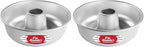 Fat Daddio's RMP-9 Anodized Aluminum Ring Mold Pan, 9 x 2 3/4 Inch, Silver (Pack of 2)