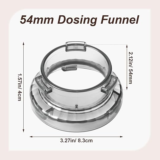 54mm Dosing Funnel Compatible with Breville Barista and Bambino Espresso Machines, Espresso Dosing Tools No Coffee Grounds Spill Over
