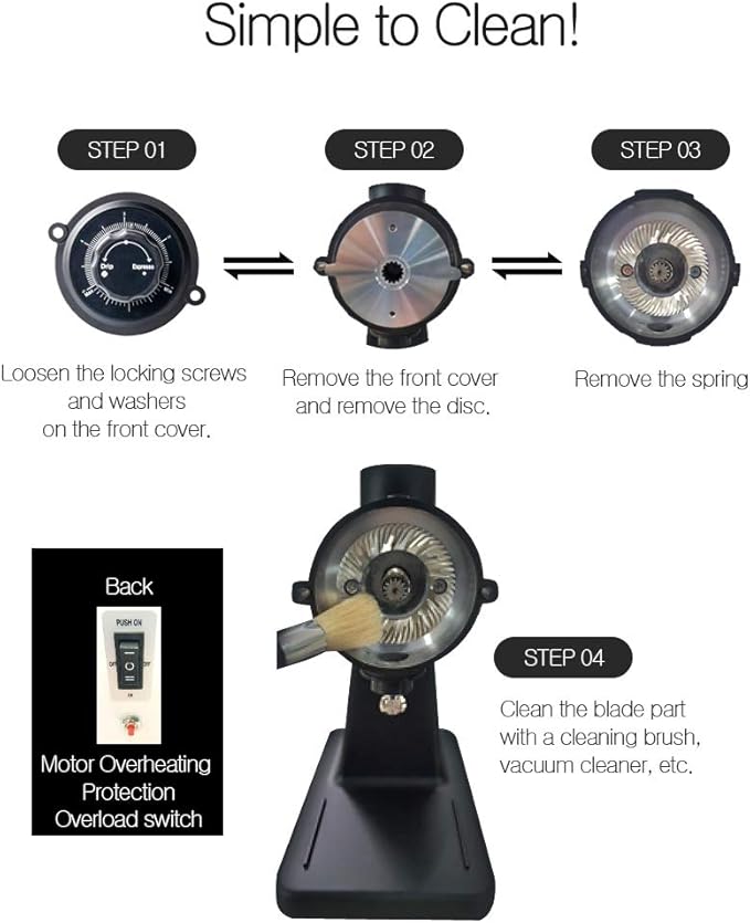 Urbanic 080 Electric Coffee Grinder (110~220v) / flat Titanium burr 60mm / Fine-setable in 100 steps (White) / (Made in Korea)