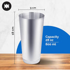 MARBELLA 28oz Boston Cocktail Shaker – Stainless Steel Drink Mixer, Professional Barware for Bartenders, Home Bars & Restaurants, Dishwasher Safe & Durable