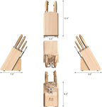 Cangshan OLIV Series 8-Piece Knife Block Set, Forged Swedish 14C28N Steel, Maple Block, 501684