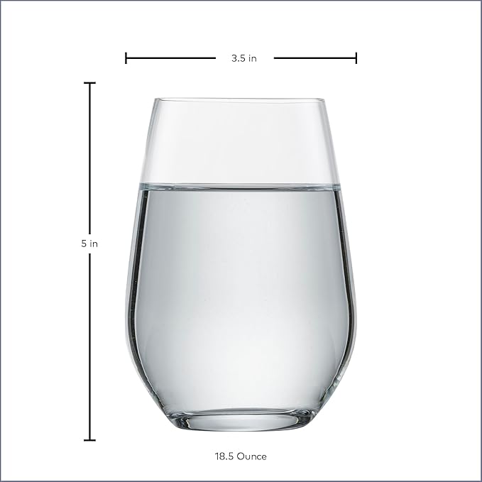 SCHOTT ZWIESEL Forté Universal Tumbler (Set of 6), Versatile Drinking Glasses, Dishwasher-Safe Tritan Crystal Glasses, Made in Germany (19 Ounce)