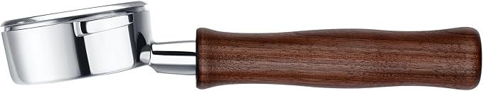 Normcore 58mm Bottomless Portafilter Fits Nuova Simonelli, Espresso Naked Portafilter with 18g Basket, Genuine American Walnut Handle