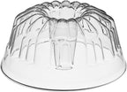 SIMAX Clear Glass Fluted Bundt Cake Pan | Heat, Cold, and Shock Proof, 2.1 Quart (8.4 Cups), Made in Europe, Great for Ring Cakes, Puddings, Desserts, Monkey Bread, and More, Dishwasher Safe