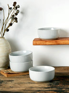 famiware Milkyway Cereal Bowl, Soup Bowls for 6, 25 Ounce Bowls Set for Kitchen, Bowl Set for Cereal Soup Rice Pasta Salad Oatmeal, Light Gray