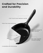 Ceramic Nonstick Frying Pan, Non Toxic Pan for Cooking, 8" 9.5" and 11" Frying Pan Skillet Set PFAS & PTFE & PFOA Free, Dishwasher Safe, Compatible with All Stovetops