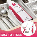 ONCE FOR ALL Safe Mandoline Slicer 5 in 1 Vegetable Cutter, Strips Julienne Dicer Adjustable Thickness 0.1-8 mm for Kitench Fast Meal Prep (Red)