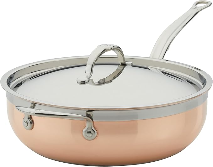 Hestan - CopperBond Collection - 100% Pure Copper Essential Pan, Induction Cooktop Compatible, 5 Quart