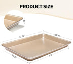 Vinino Quarter Sheet Pan, Baking Sheet, Cookie Sheets For Baking With Square Texture Pattern, Thicker Carbon Steel Non-Stick Baking Pan Tray