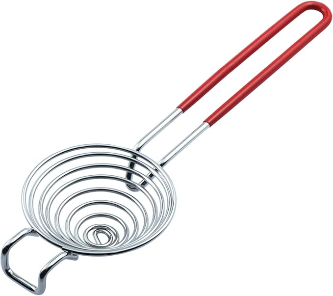 CAMKYDE Egg Separator Food Grade Stainless Steel Egg Yolk White Separation Tool (Red)