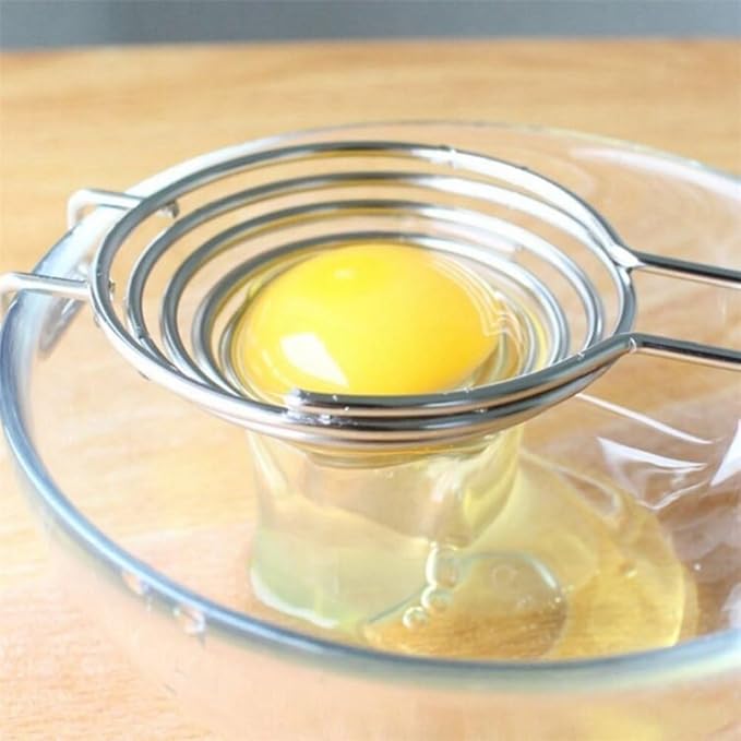 Stainless Steel Egg Yolk Separator Tool - Professional-Grade Egg White Divider with Ergonomic Handle for Baking and Cooking