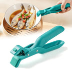 Silicone Non-Slip Heat Insulation Anti-Scald Clip,Multi-Function Anti-Scald Bowl Clip Hot Bowl Dish Plate Gripper Clips,Multi-Purpose Anti-Scald Bowl Holder Clip Tongs Clamp Holder for Kitchen (Green)
