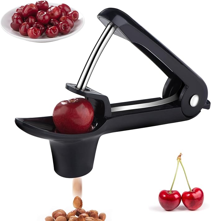 Cherry Pitter Tool Pit Remover, Olive Pitter Tool, Cherry Seed Remover, Stainless Steel Lock Design Fruit Pitters, Portable Cherries Corer for Making Cherry Jam