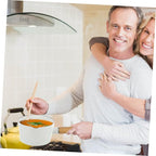 Cabilock Small Enamel Pot: 3 Inch Milk Warmer Pan with Dual Pour Spout, Butter Melting Pot Milk with Wooden Handle, Dishwasher Safe White Soup Saucepan Pan