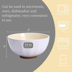 6-Piece Pasta Bowls 24 oz, Yellow Porcelain 6 inch, Microwave Oven Dishwasher Safe Scratch Resistant