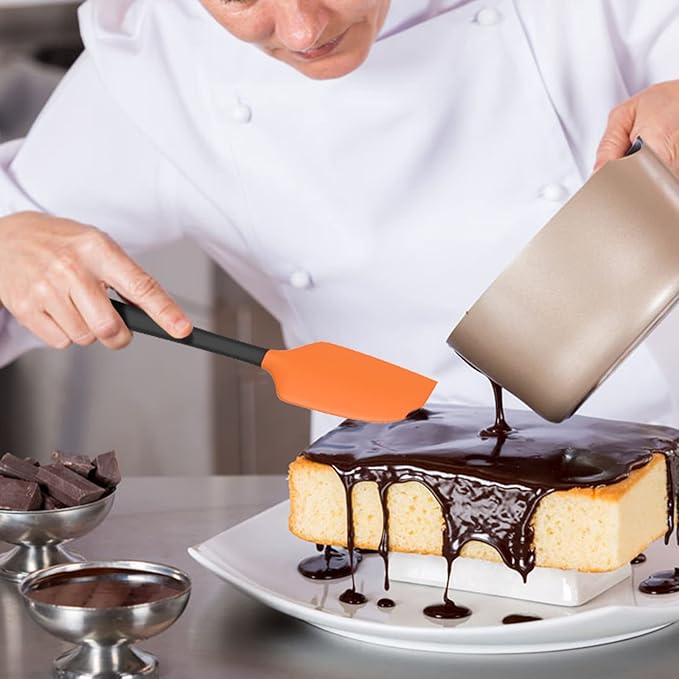 Coukre Silicone Spatula Set of 5,High Temperature Resistant, Food Grade Silicone, Dishwasher Safe, for Baking cooking (Colorful)