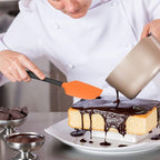 Coukre Silicone Spatula Set of 5,High Temperature Resistant, Food Grade Silicone, Dishwasher Safe, for Baking cooking (Orange)