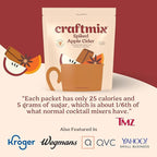 Craftmix Spiked Spiced Apple Cider Mix, Makes 12 Drinks, Vodka Cocktail Mixer, Instant Skinny Cocktail and Mocktail Mix - With Real Fruit - Vegan Low Carb, Low Sugar, Non-GMO, Gluten Free, Easy to Mix