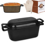 Oval Enameled Dutch Oven for Bread Baking - 3.6QT Cast Iron Sourdough Bread Pan with Lid