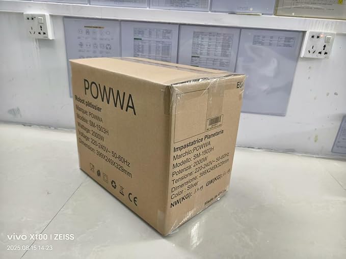 Stand Mixer, POWWA 7.5 Quart Electric Mixer, 6+1 Speed 660W Tilt-Head Kitchen Food Mixers with Whisk, Dough Hook, Mixing Beater & Splash Guard for Baking, Cake, Cookie (Silver-with Handle)