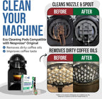 Nespresso Compatible Cleaning Pods. 5 Eco Cleaner Capsules. Improved Coffee Flavour. For Nespresso Originaline, Use with Descaling Kit.