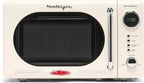 Nostalgia 0.7 Cu. Ft. Retro Compact Countertop Microwave Oven, Ivory