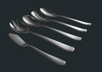 Matte Silverware Set, 18/10 Stainless Steel Satin Flatware, Modern Brushed Finish Cutlery, Dishwasher Safe & Durable, Built to Last (10-Piece Serving Set, Fidenza Hammered)