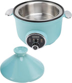 Zerodis Pot Tagines Non Stick Inner Pot Stainless Steel Basket Appetizer Bowls Tajine Style with Dome Cover Tagine Serving Dish 3.2 Liter Capacity Smart Pressure Cooker Cooker (US Plug 110v)