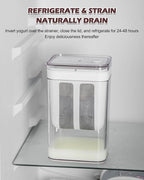 Yogurt Strainer 2Pack, 19oz/562ml Thick Greek Yogurt Milk Filter, Food Strainer, Greek Yogurt Strainer with Stainless Steel Fine Mesh Bag and Lid for Yogurt, Soybean Milk, Kefir, Berries, Fruit Juice