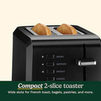 Cuisinart CPT-122BK 2-Slice Compact Plastic Toaster, Black
