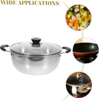 PRETYZOOM 1pc Stainless Steel Steamer Pot Versatile Stockpot for Soup Boiling Rustproof Kitchen Cookware Easy to Clean Capacity for Delicacies for Home Cooking Random Style