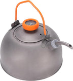 0.8L Camping with Thermometer, Lightweight Teapot Outdoor Camping Coffee Pot Tea Kettle for Boiling Water, Portable Camp Tea Pot Cookware for Hiking Backpacking Kitchen (Ti)