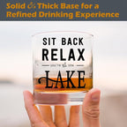 kunlisa Lake Gifts Whiskey Glasses, Lake House Decor and Gifts, Lakes House Essentials 10 oz Drinking Rocks Glasses for Women Men Whisky Cocktail Scotch Bourbon Liquor