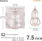 CHEFMADE Christmas Cake Pan, 7.5 Inch Non-Stick Santa Claus Cake Bread Bakeware for Oven Baking (Champagne Gold)