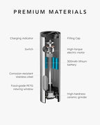 FORLIM Electric Salt and Pepper Grinder Set Rechargeable, Auto Salt and Pepper Grinder set with Charging Base, Adjustable Coarseness, LED Light, Automatic Salt Grinder Refillable,Pepper Shakers Set