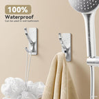 Self Adhesive Coat Hooks for Hanging: Heavy Duty Stainless Wall Hook for Towel, Backpack, Hat, Sturdy Metal Hanger for Bathroom, Bedroom, Door, Brushed Nickel, 6-Pack