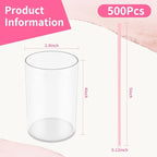 500 Pcs Pink Coffee Stir Sticks Set Coffee Stirrers Holder Acrylic Stir Stick Holder Bar Straws Cocktail Straws Drink Stirrers for Coffee Bar Cocktail Milk Tea Restaurant Home Kitchen Party Supplies