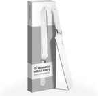 Misen Serrated Bread Knife - High-Carbon Japanese AUS8 Steel - Perfect for Soft Foods, Bread, Pastries, and Fruits - Verstatile Slicer, Razor-Sharp Edge, Durable Blade, Ergonomic Handle - 10", White