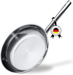 GIPFEL INTERNATIONAL - Tri Ply Stainless Steel Frying Pan Skillet Healthy Cookware - Fry Pans for Induction Gas Electric Stove & Oven Safe (10 inch)