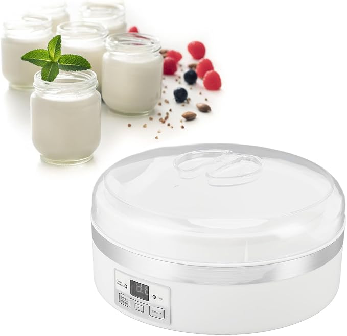 Yogurt Maker, Electric Yogurt Maker Machine with 7 Glass Jars, Automatic Greek Yogurt Machine with Temperature Control & Time Control for Home Use, Homemade Yogurt is Easy to Use