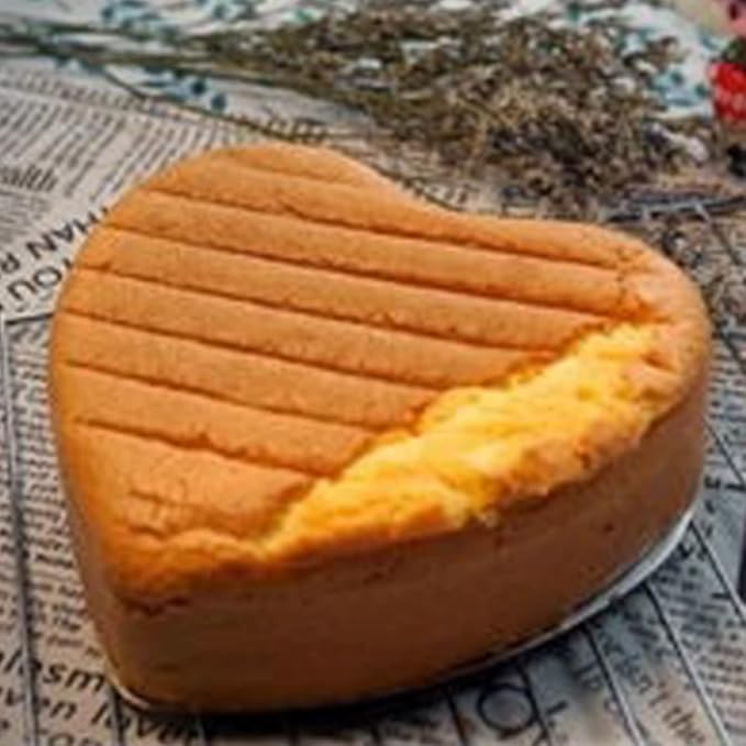 Heart-shaped cake pan, heart-shaped cake tin, aluminum, 6-inch heart-shaped-pan, for weddings, parties, family and other occasions cake (6 x 3 Inch,Set of 2)