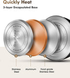 Premium Stainless Steel Tea Kettle for Stove Top - 2 Quart Classic Stovetop Teapot, Loud Whistle Kettle with Ergonomic Handle - Ideal for Hot Water & Tea,Coffee & Kitchen Decor(black)