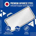 Chantal Stainless Steel Griddle, 19" x 9.5" (Brushed Stainless Steel)