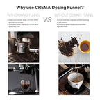 Crema Coffee Products 58mm Dosing Funnel|Compatible with 58mm Breville Portafilter,DualBoiler and OracleEspressoMachines|PreventsSpillage&Waste|DurableStainlessSteel|EasyFit for Clean,ConsistentDosing