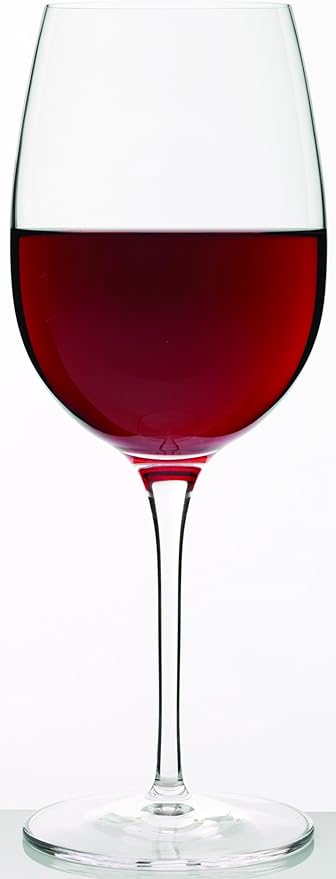 Luigi Bormioli Crescendo Bordeaux Wine Glasses, Set of 4-20 Oz. Lead-Free Crystal with Titanium Reinforced Stems - Laser Cut Rims, Seamless Design & Flat Foot - Made in Italy, Dishwasher Safe