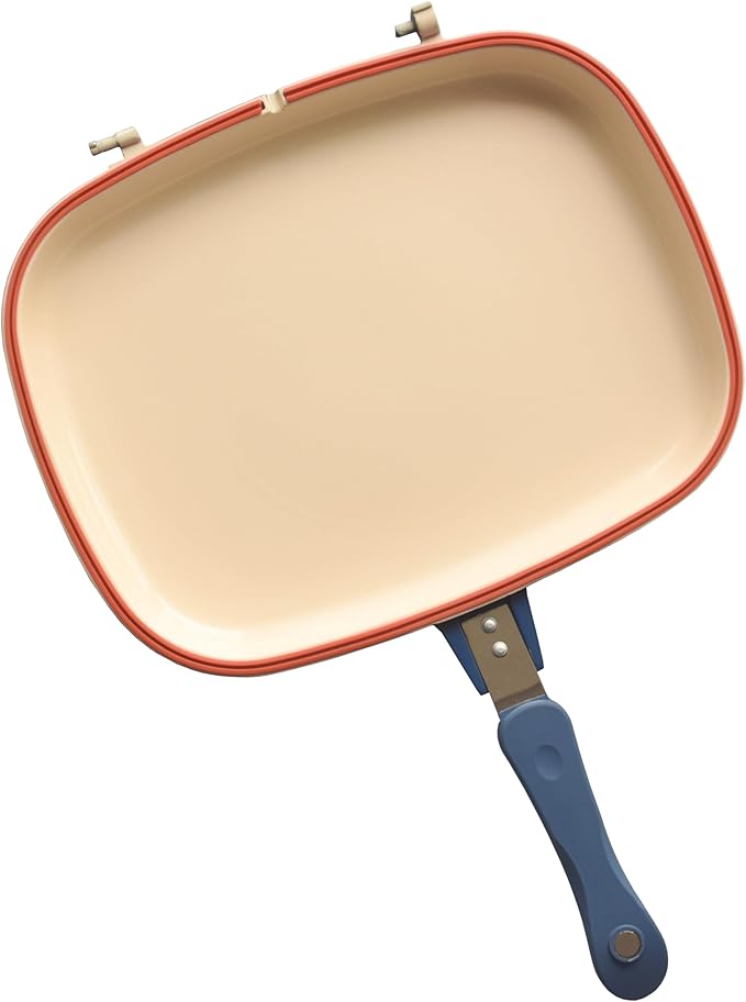 Mundial 12-Inch Take-A-Part Double Skillet – Nonstick Ceramic Coated Frying Pan for All Stovetops (Gas, Electric, Induction, Ceramic) – Dishwasher Safe with Extra Silicone Seal