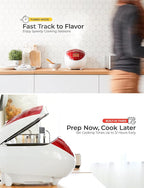 Cuckoo CR-0655F Rice Cooker & Warmer, 6 cups, LCD Display 11-Menu Options - White, Turbo, Mixed, and Brown/GABA Rice, Porridge, Steam Multi Cook, My Mode, 16-Various Cooking Methods, Sm, Red/White