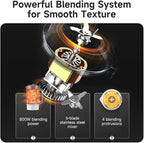 Joydeem Soymilk Maker Machine with Soundproof Shield, Hot and Cold Blender for Soymilk, Juice, Milkshake and Soup, Low Noise Cooking Blender, 1.75L Capacity, JD-J09