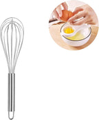 Stainless Steel Whisk Balloon Whisk 10" Wire Whisk Kitchen Whisk Handheld Whisk for Blending, Whisking, Beating, Stirring Egg Separator as a Gift