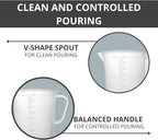 Plastic Graduated Measuring and Mixing Pitcher - 5000ml Plastic Graduated Measuring Pitcher - Soap Making Supplies for Easy Pouring & Accurate Measurements, With Handle & Pour Spout, 5 Liter